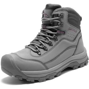 NORTIV 8 Women’s Hiking Boots Waterproof Trekking Camping Trail Backpacking Boots for Outdoor(Dark Grey)