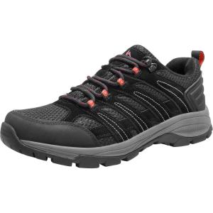 NORTIV 8 Women’s Hiking Shoes Lightweight Breathable Mesh Walking Sneakers Outdoor Work Shoes Wander(Black-pu)