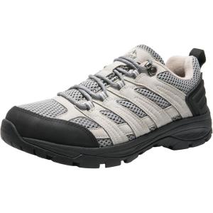 NORTIV 8 Women’s Hiking Shoes Lightweight Breathable Mesh Walking Sneakers Outdoor Work Shoes Wander(Grey/Light Blue-pu)