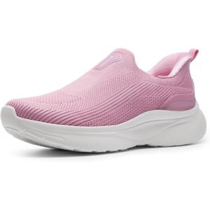 NORTIV 8 Women’s Slip on Walking Shoes Hands Free Non-Slip Lightweight Gym Workout Casual Comfort Breathable Running Tennis SwiftSleek Fashion Sneakers(Pink)