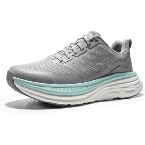 NORTIV 8 Women’s Walking Shoes Cushion Running Tennis Shoes ActiveFloat Non-Slip Comfortable Breathable Workout Gym Sports Athletic Fashion Sneakers(Grey)