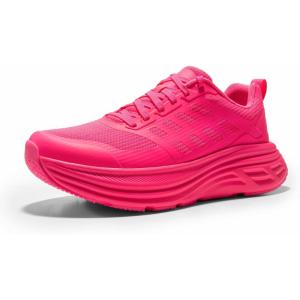 NORTIV 8 Women’s Walking Shoes Cushion Running Tennis Shoes ActiveFloat Non-Slip Comfortable Breathable Workout Gym Sports Athletic Fashion Sneakers(Hot Pink)