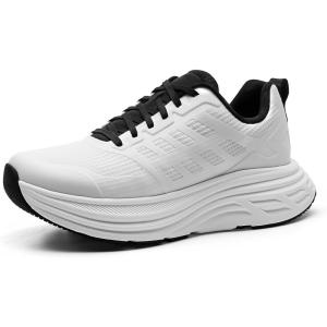NORTIV 8 Women’s Walking Shoes Cushion Running Tennis Shoes ActiveFloat Non-Slip Comfortable Breathable Workout Gym Sports Athletic Fashion Sneakers(White)