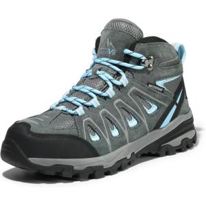 NORTIV 8 Women’s Waterproof Hiking Boots Outdoor Trekking Camping Trail Hiking Boot Seeker(Grey/Blue)