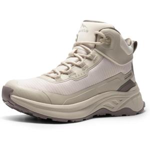 NORTIV 8 Women’s Waterproof Lightweight Hiking Boots Trekking for Outdoor(Khaki)