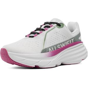 Women’s Cushion Lightweight Walking Running Shoes Tennis Non-Slip Comfortable Jogging Workout Gym Athletic Breathable ActiveAiry Fashion Sneakers(White/Pink)