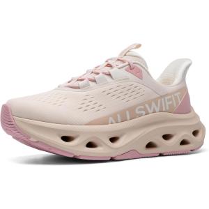Women’s Slip On Walking Shoes Hands Free Non Slip Comfort Workout Gym Athletic Casual Breathable Running Tennis MoveSlide Fashion Sneakers(Light Pink)