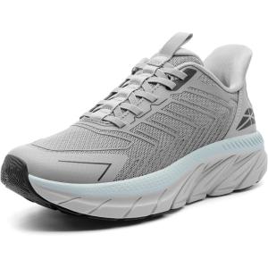 Women’s Slip On Walking Shoes Running Comfortable Tennis Breathable Non Slip Athletic Gym Workout Cross Training Fashion Sneakers(Grey)