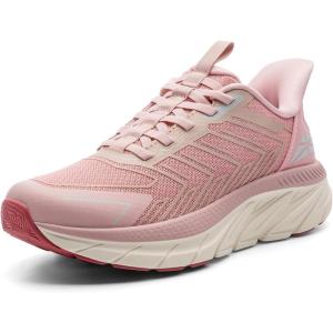 Women’s Slip On Walking Shoes Running Comfortable Tennis Breathable Non Slip Athletic Gym Workout Cross Training Fashion Sneakers(Pink)