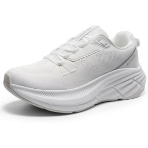 Women’s Walking Shoes Cushion Running Tennis Non-Slip Comfortable Workout Gym Athletic Breathable Fashion Sneakers ActiveLite(White)