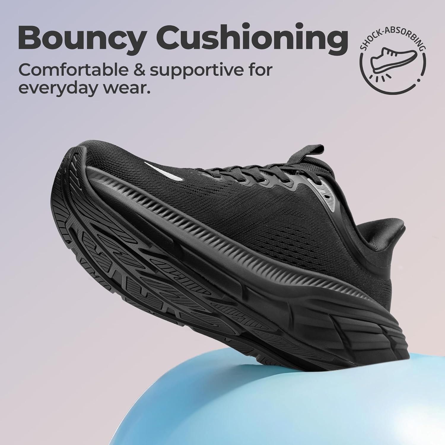 imageNORTIV 8 Womens Slip On Walking Shoes HandsFree Cushion Comfortable Running Tennis Shoes NonSlip Workout Gym Sports Athletic Fashion SneakersAll Black