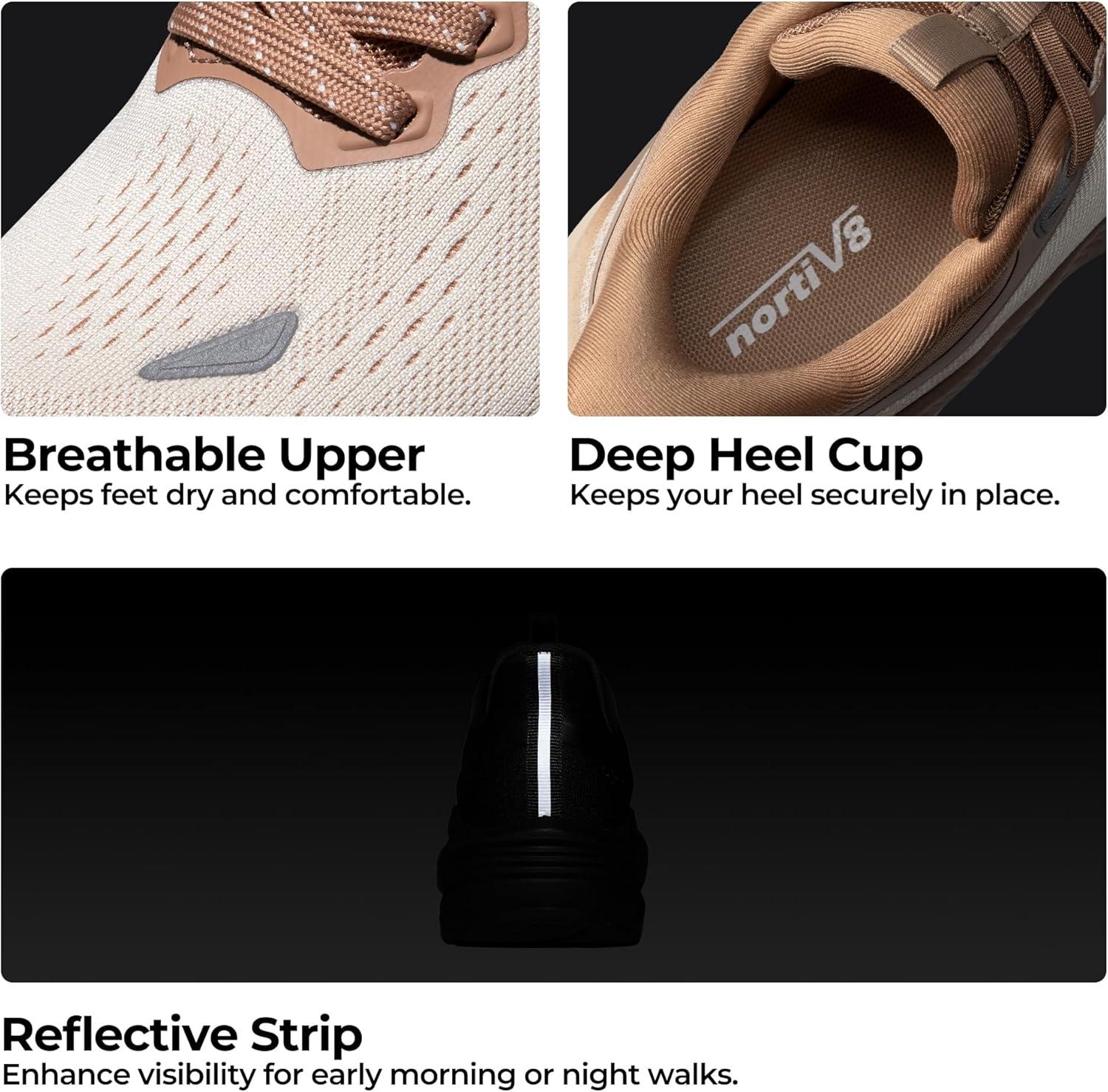 imageNORTIV 8 Womens Slip On Walking Shoes HandsFree Cushion Comfortable Running Tennis Shoes NonSlip Workout Gym Sports Athletic Fashion SneakersBeigeKhaki