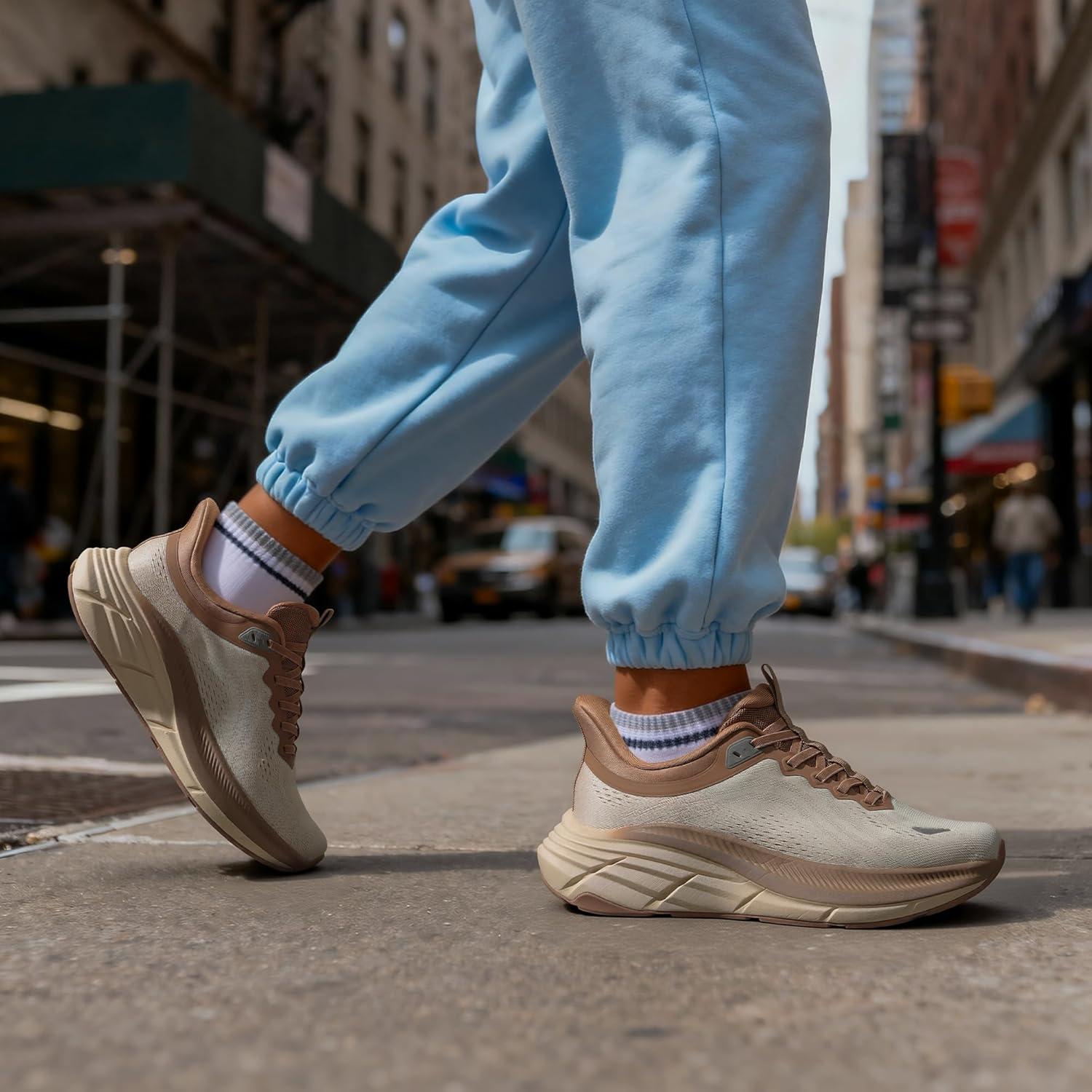 imageNORTIV 8 Womens Slip On Walking Shoes HandsFree Cushion Comfortable Running Tennis Shoes NonSlip Workout Gym Sports Athletic Fashion SneakersBeigeKhaki