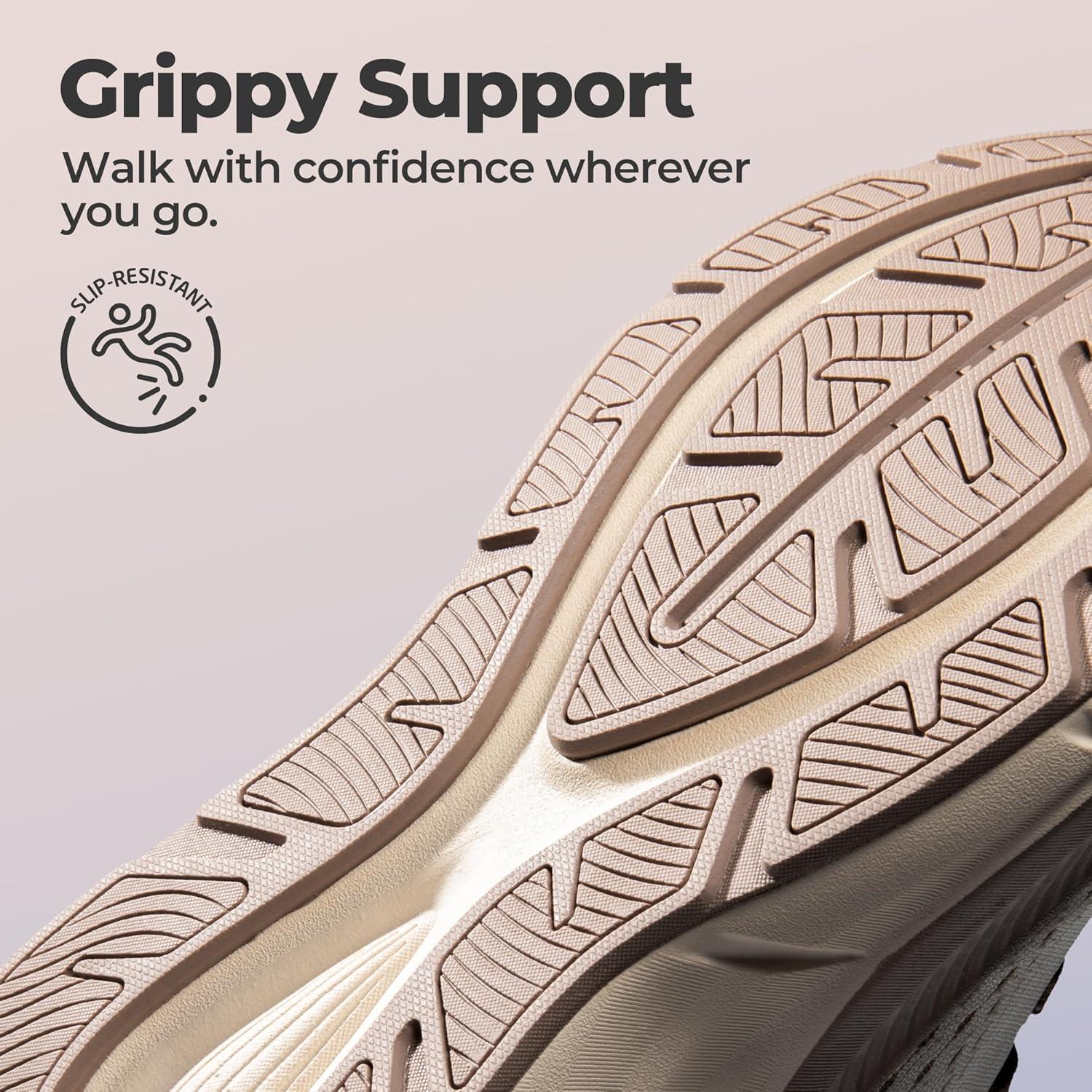 imageNORTIV 8 Womens Slip On Walking Shoes HandsFree Cushion Comfortable Running Tennis Shoes NonSlip Workout Gym Sports Athletic Fashion SneakersBeigeKhaki