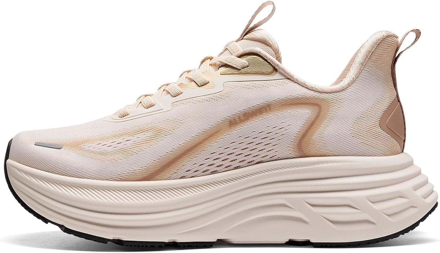 imageWomens Slip On Walking Shoes HandsFree Cushion Running Tennis Shoes NonSlip Comfortable Workout Gym Sports Athletic Fashion SneakersBeige