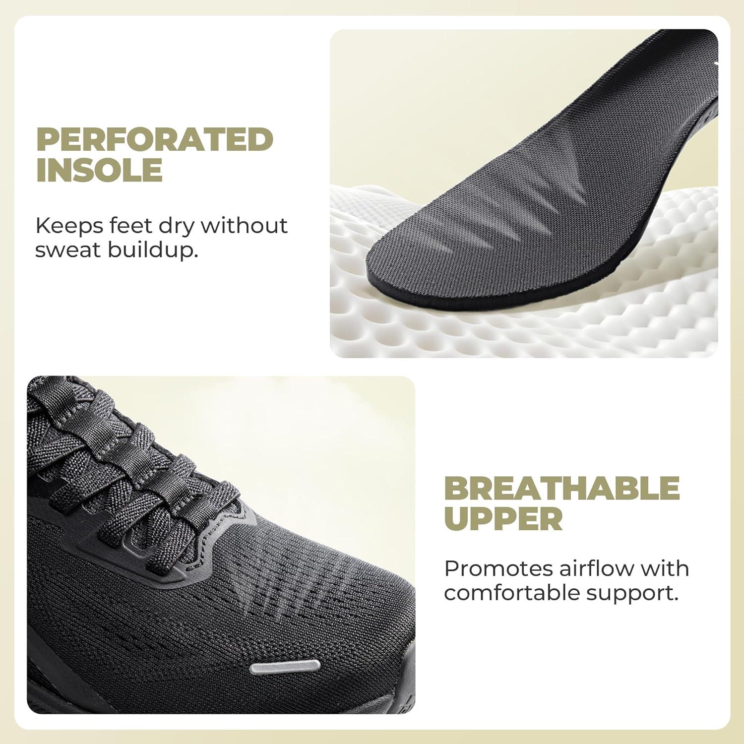 imageWomens Slip On Walking Shoes HandsFree Cushion Running Tennis Shoes NonSlip Comfortable Workout Gym Sports Athletic Fashion SneakersBlack