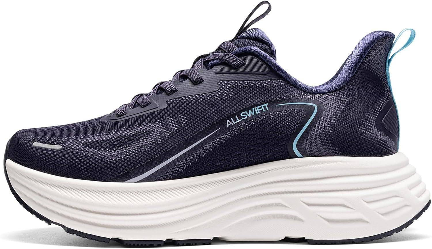 imageWomens Slip On Walking Shoes HandsFree Cushion Running Tennis Shoes NonSlip Comfortable Workout Gym Sports Athletic Fashion SneakersBlue