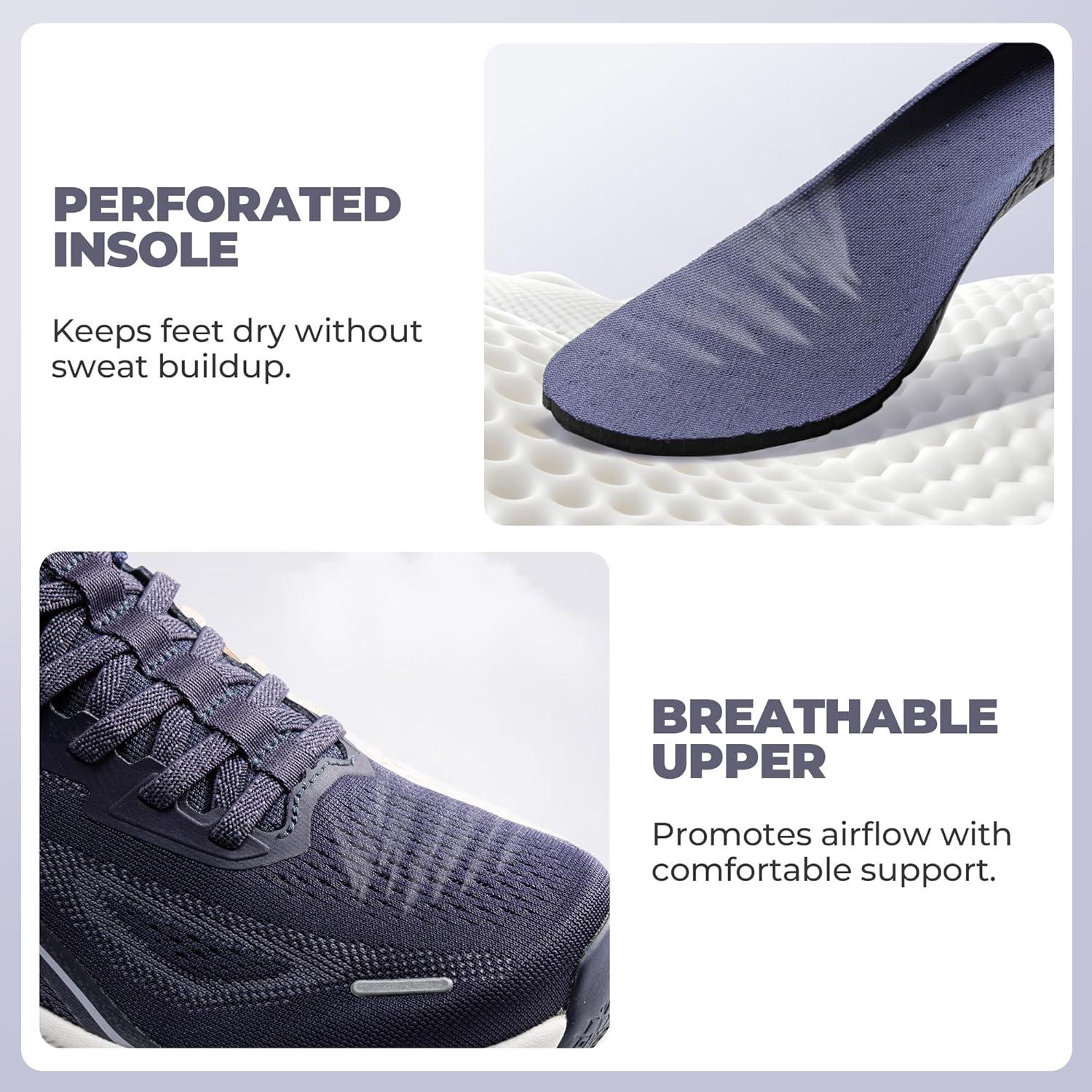 imageWomens Slip On Walking Shoes HandsFree Cushion Running Tennis Shoes NonSlip Comfortable Workout Gym Sports Athletic Fashion SneakersBlue