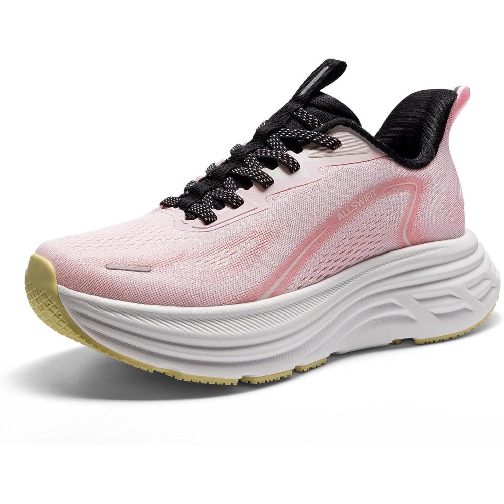 imageWomens Slip On Walking Shoes HandsFree Cushion Running Tennis Shoes NonSlip Comfortable Workout Gym Sports Athletic Fashion SneakersPink