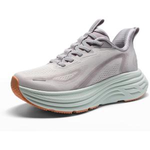 Women’s Slip On Walking Shoes Hands-Free Cushion Running Tennis Shoes Non-Slip Comfortable Workout Gym Sports Athletic Fashion Sneakers(Grey)