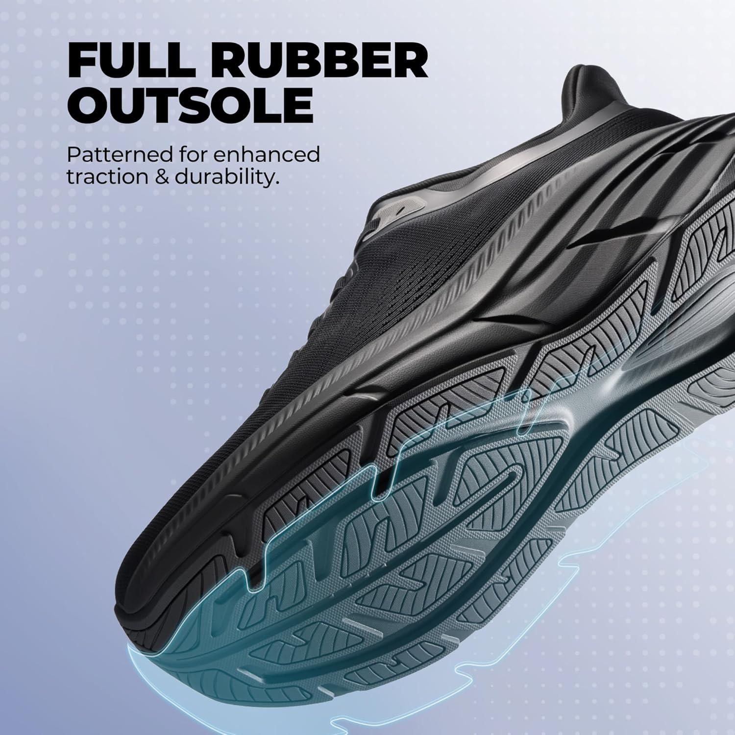 imageNORTIV 8 Mens Slip On Walking Shoes HandsFree Running Tennis Cushioning Non Slip Athletic Gym Workout Comfortable Fashion SneakersAll Black