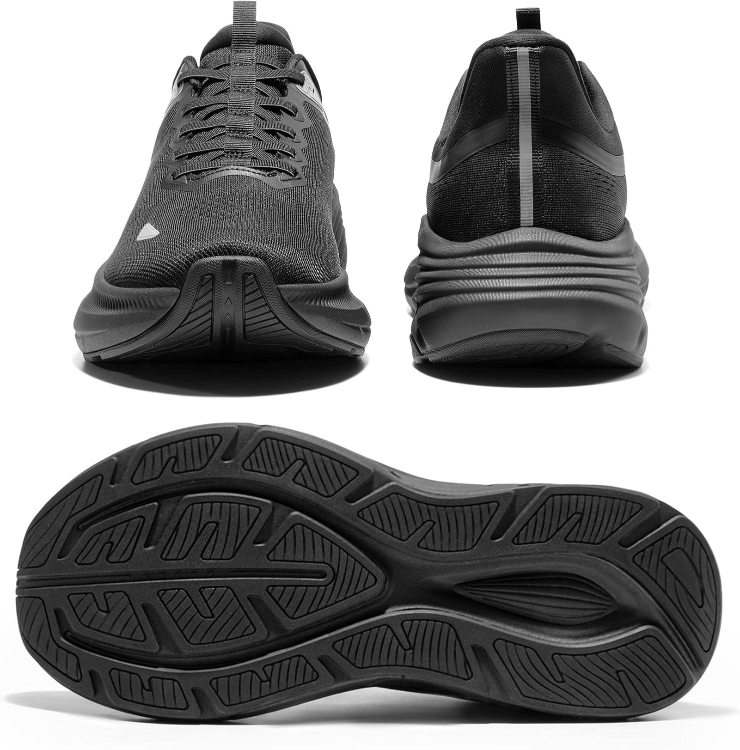 imageNORTIV 8 Mens Slip On Walking Shoes HandsFree Running Tennis Cushioning Non Slip Athletic Gym Workout Comfortable Fashion SneakersAll Black