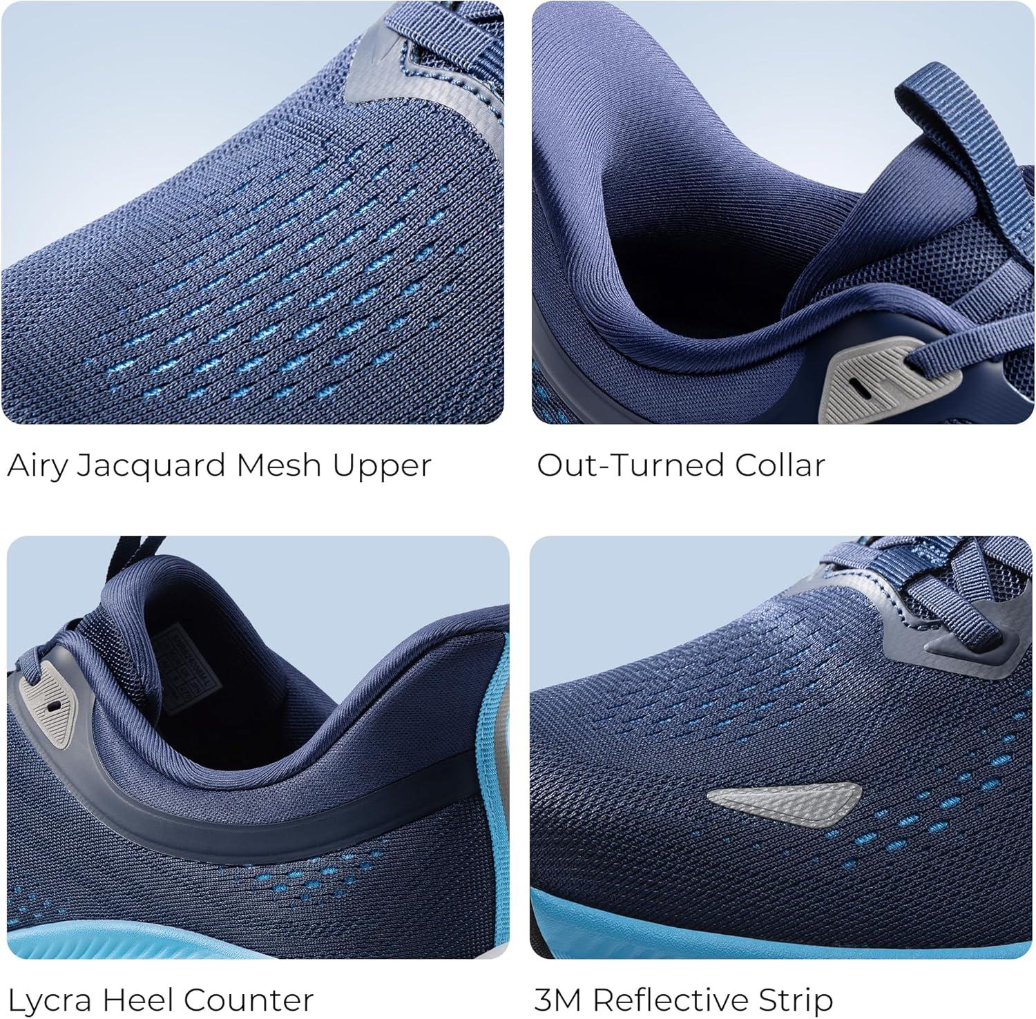 imageNORTIV 8 Mens Slip On Walking Shoes HandsFree Running Tennis Cushioning Non Slip Athletic Gym Workout Comfortable Fashion SneakersBlue