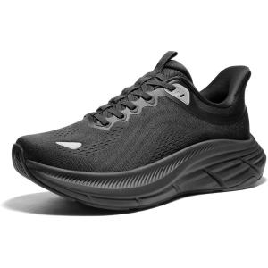 NORTIV 8 Men’s Slip On Walking Shoes Hands-Free Running Tennis Cushioning Non Slip Athletic Gym Workout Comfortable Fashion Sneakers(All Black)