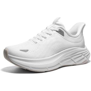 NORTIV 8 Men’s Slip On Walking Shoes Hands-Free Running Tennis Cushioning Non Slip Athletic Gym Workout Comfortable Fashion Sneakers(White)