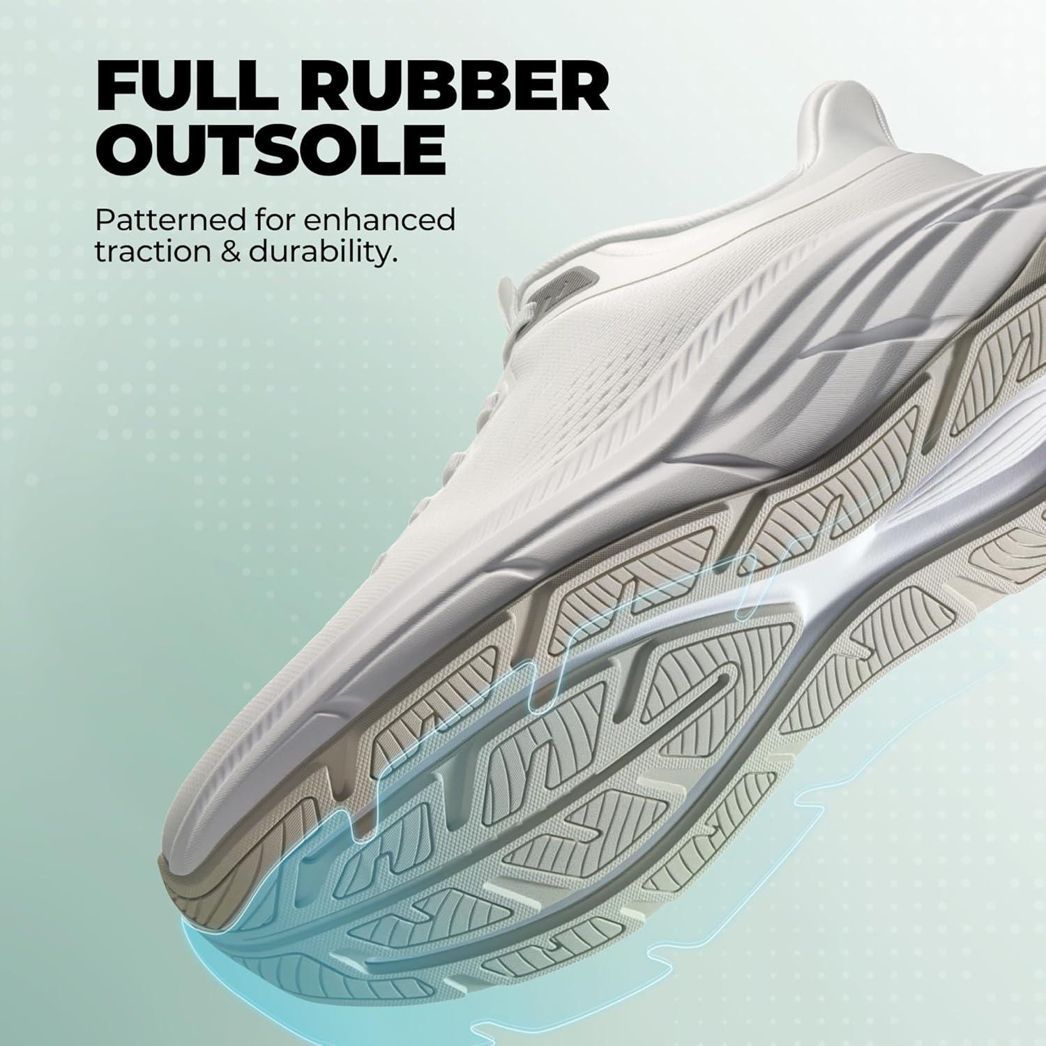 imageNORTIV 8 Mens Hands Free Slip On Walking Running Shoes Cushioning Non Slip Tennis Athletic Gym Workout Comfortable Fashion SneakersWhite
