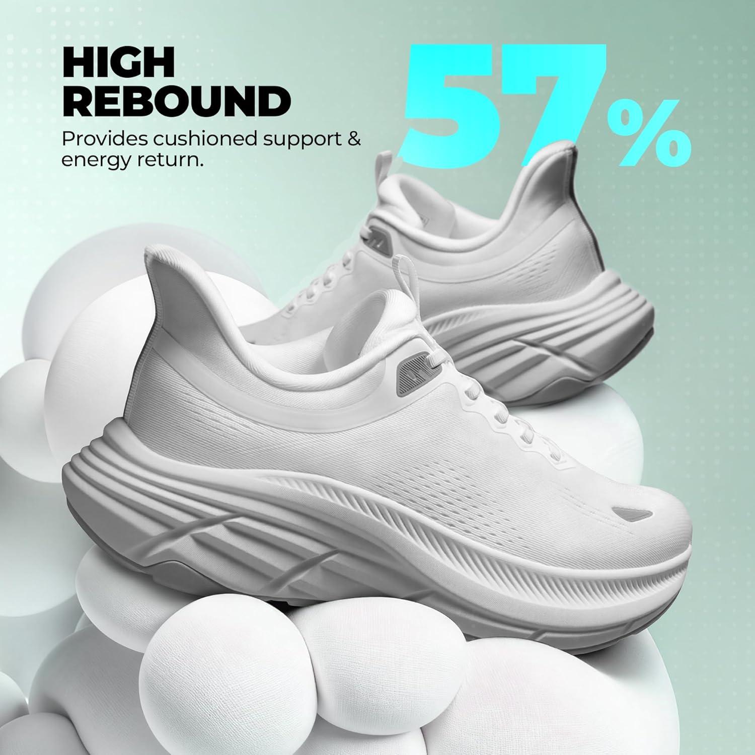 imageNORTIV 8 Mens Hands Free Slip On Walking Running Shoes Cushioning Non Slip Tennis Athletic Gym Workout Comfortable Fashion SneakersWhite