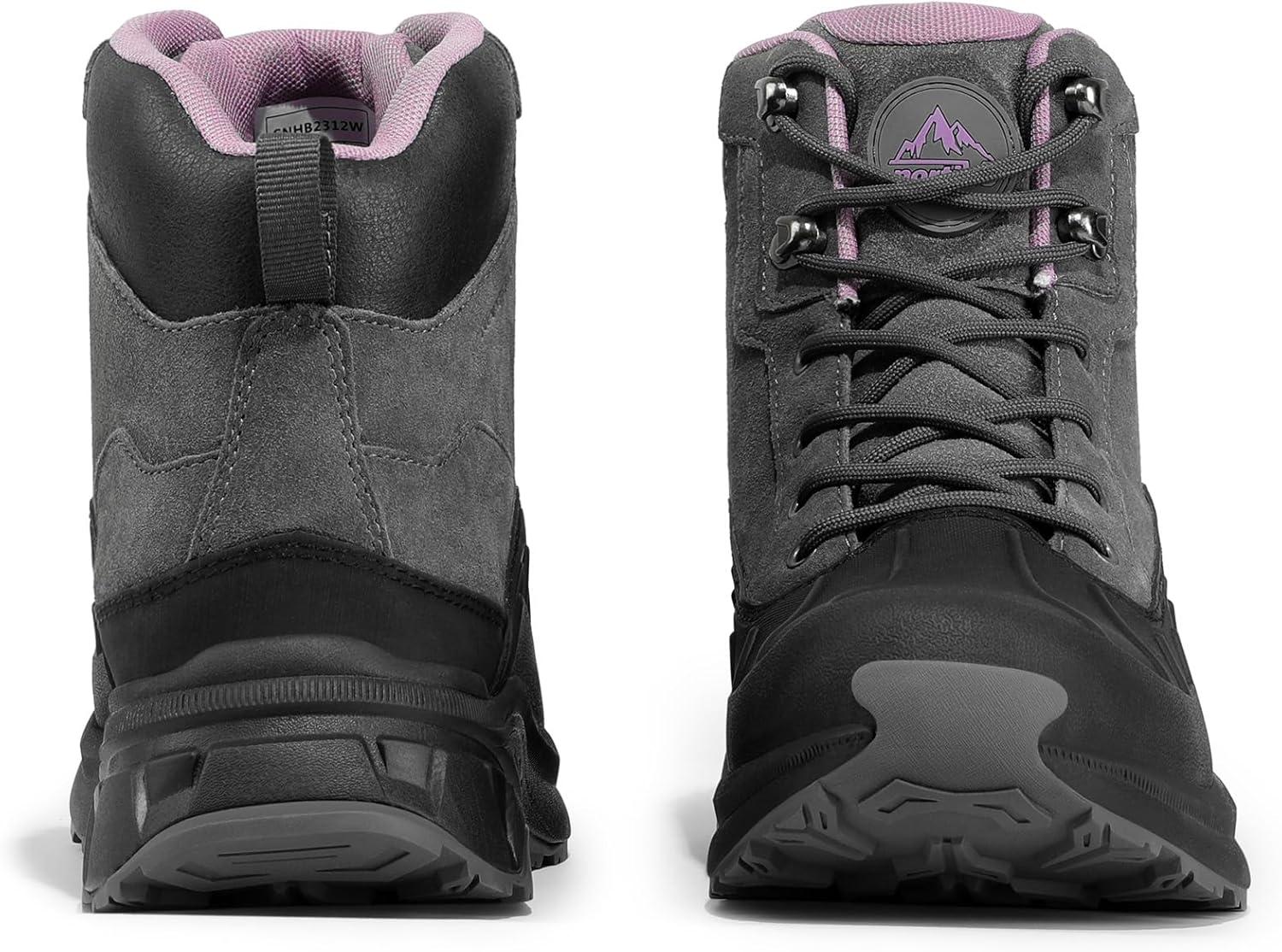 imageNORTIV 8 Womens Waterproof Hiking Boots Outdoor Trekking Camping Trail Hiking Boots