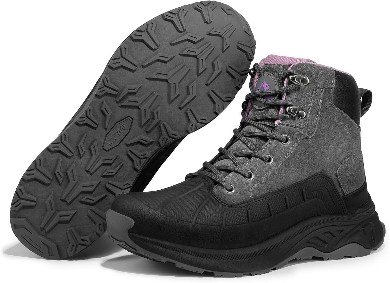 imageNORTIV 8 Womens Waterproof Hiking Boots Outdoor Trekking Camping Trail Hiking Boots