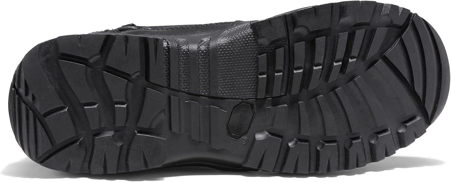 imageNORTIV 8 Mens Side Zipper Military Tactical Work Boots Leather Motorcycle Combat BootsBlack