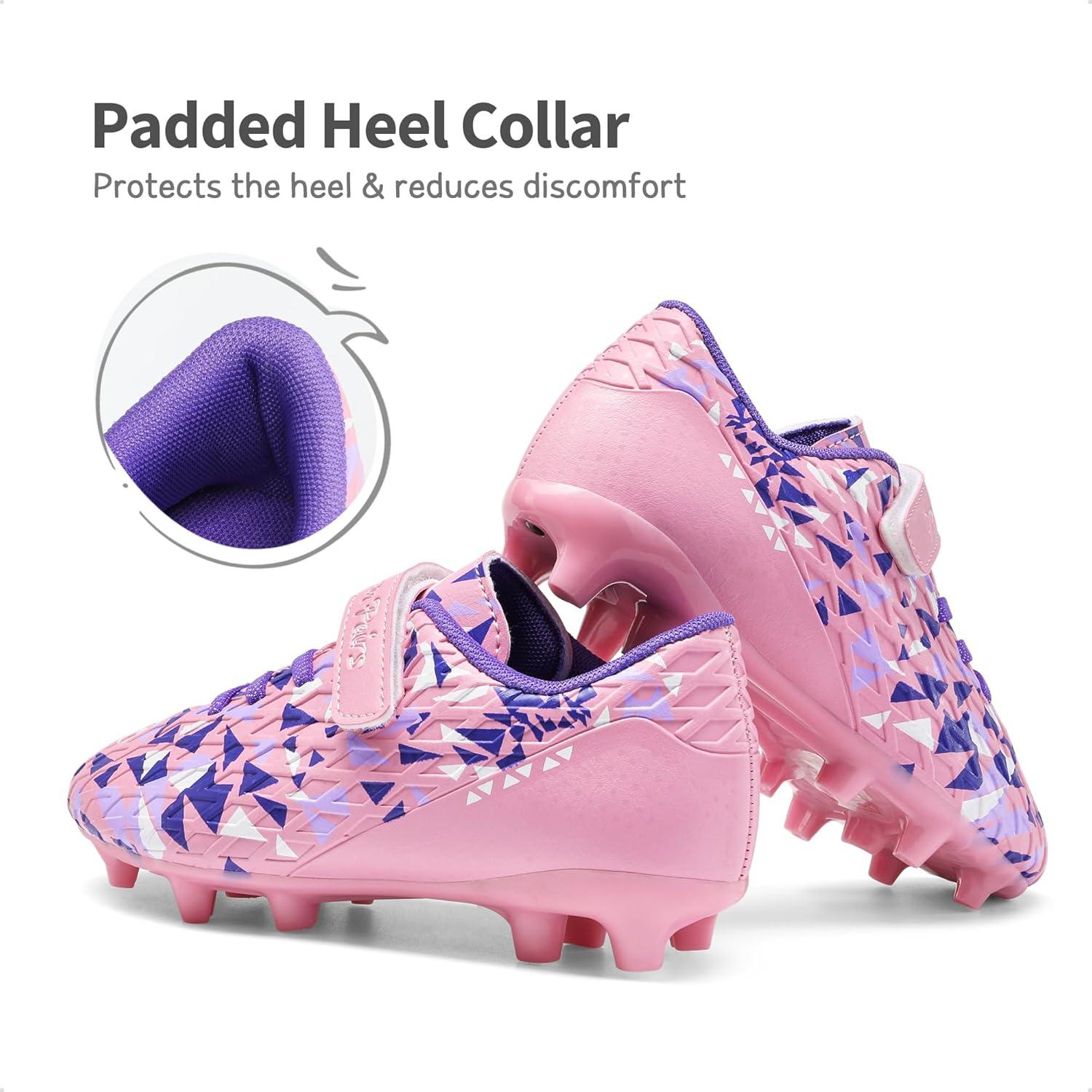 imageDREAM PAIRS Boys Girls Soccer Cleats Kids Football Shoes for LittleBig KidPinkPurple