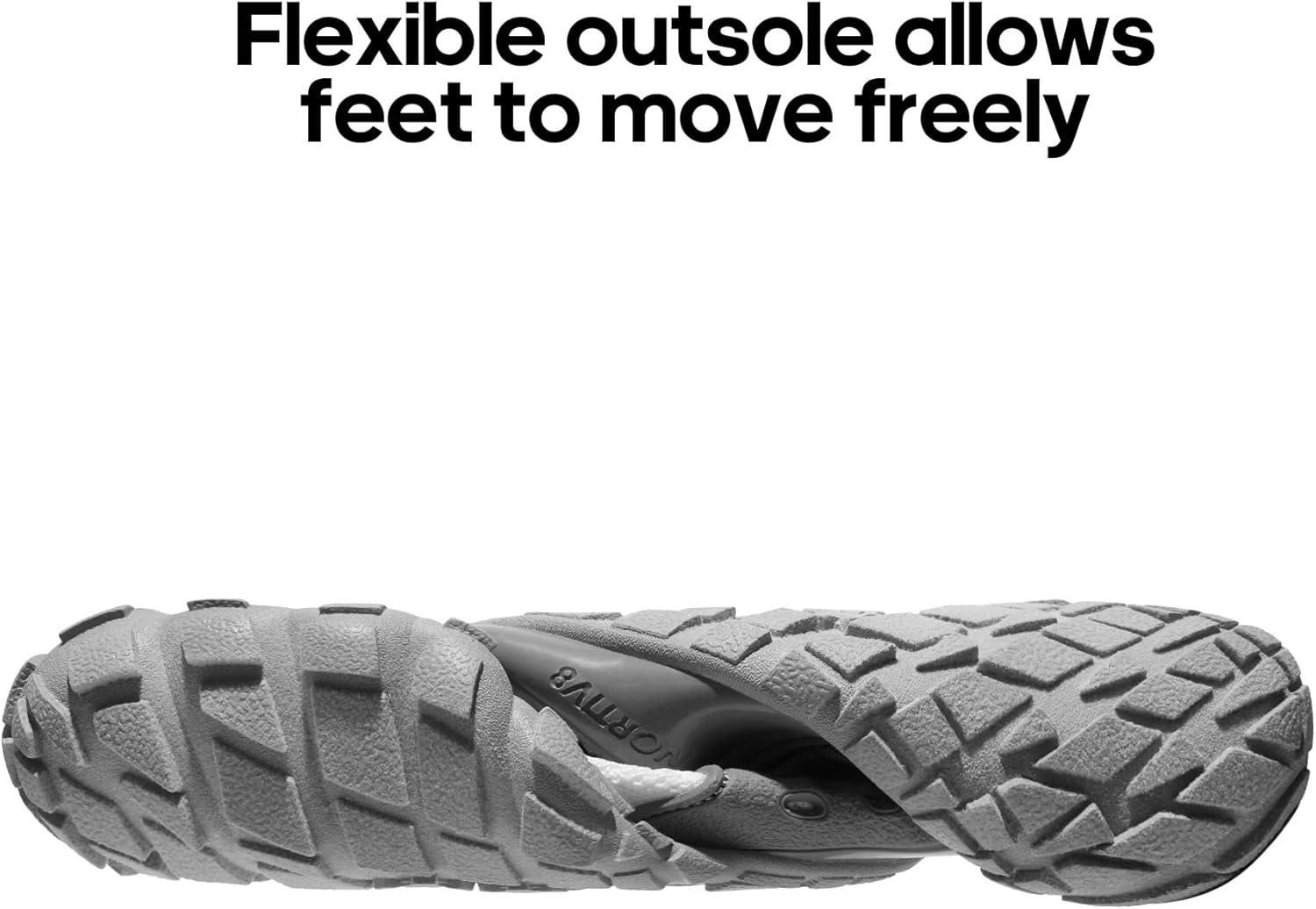 imageNORTIV 8 Womens Water Shoes Barefoot Quick Dry Aqua Swim Shoes for Beach Sports Fishing Hiking Boating Surfing Shoes TREKLADYWhiteGrey