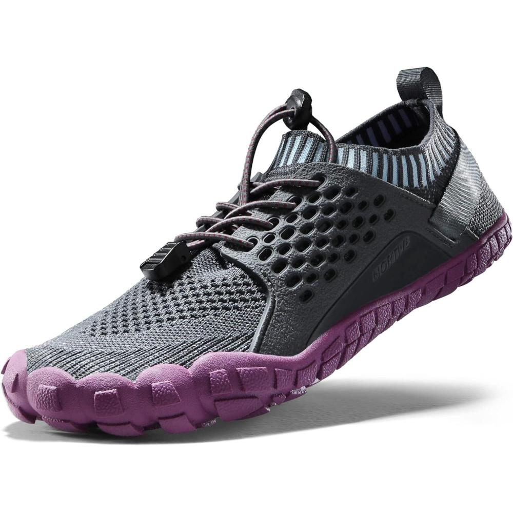 imageNORTIV 8 Womens Water Shoes Barefoot Quick Dry Aqua Swim Shoes for Beach Sports Fishing Hiking Boating Surfing Shoes TREKLADYGreyPurple