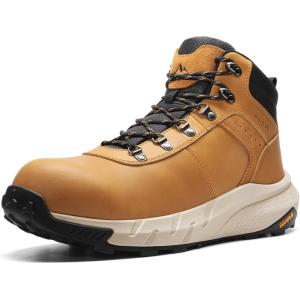 NORTIV 8 Composite Toe Boots for Men Work Boots Anti-Fatigue Waterproof Lightweight Non-Slip ASTM F2412-24 for Warehouse Construction DriftShield-nano