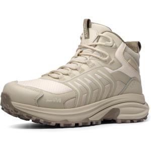 NORTIV 8 Women‘s Hiking Boots Waterproof Lightweight Outdoor Trekking Non Slip Comfortable Camping Ankle Breathable Boot Armadillo FieldLite(Khaki)