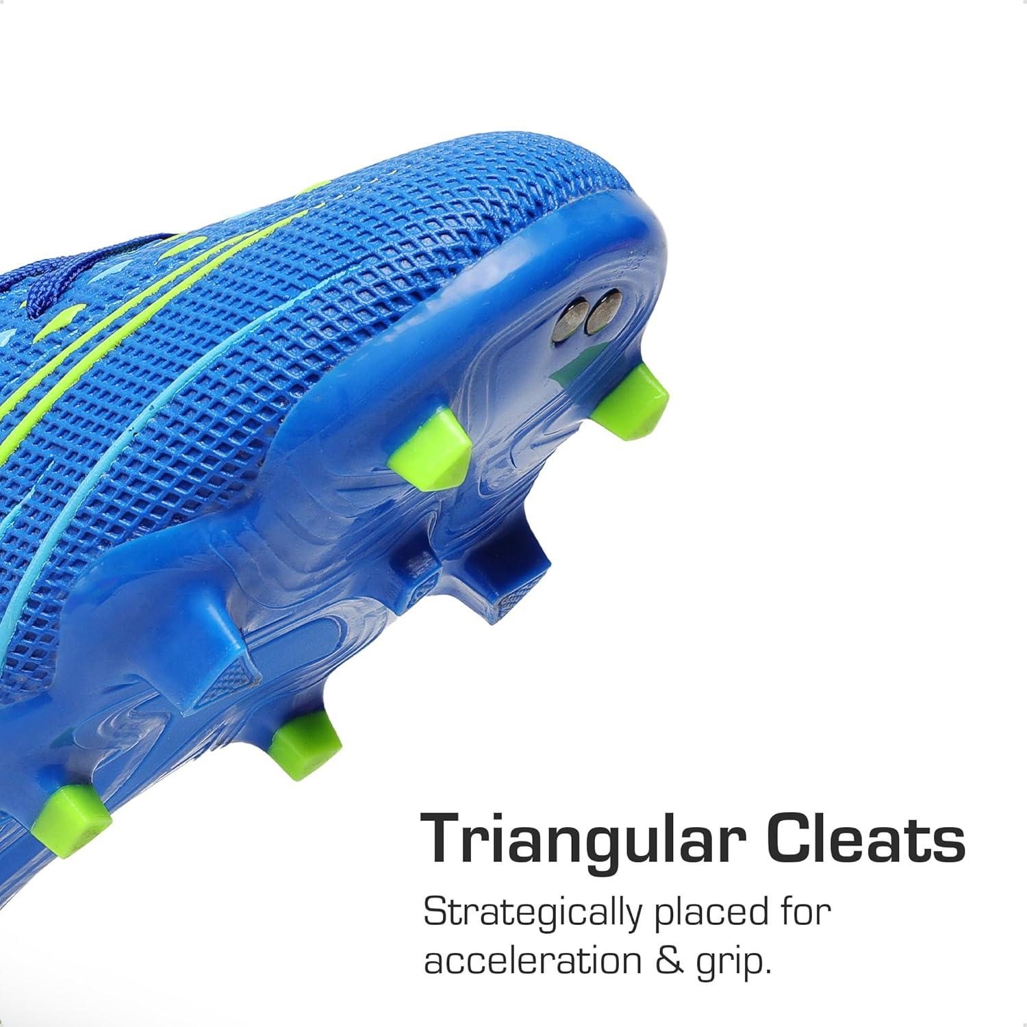 imageDREAM PAIRS Boys Girls Football Cleats Youth Firm Groud Outdoor Trainning Athletic Sport High Top Soccer Shoes for LittleBig KidNavyNeon Green