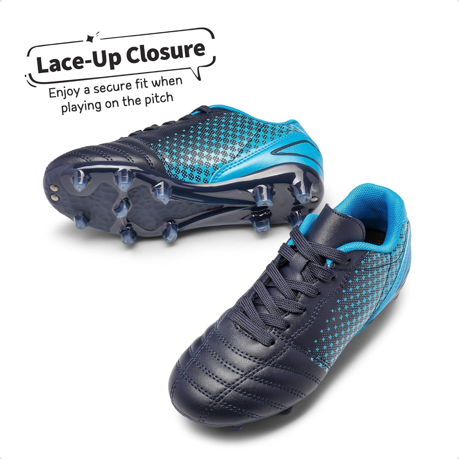 imageDREAM PAIRS Boys Girls Outdoor Sport Football Shoes Soccer Cleats for LittleBig KidNavyBlue