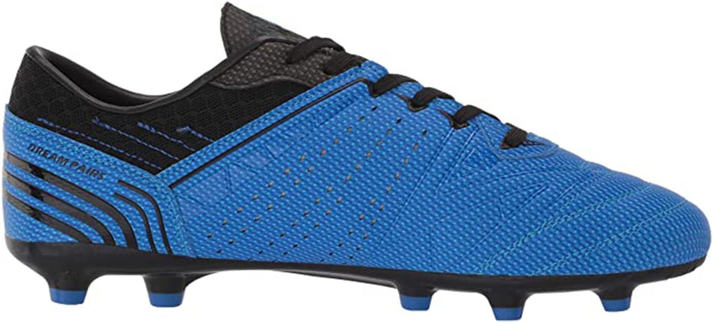 imageDREAM PAIRS Mens Sport Flexible Athletic Lace Up Light Weight Outdoor Cleats Football Soccer ShoesRoyalBlack
