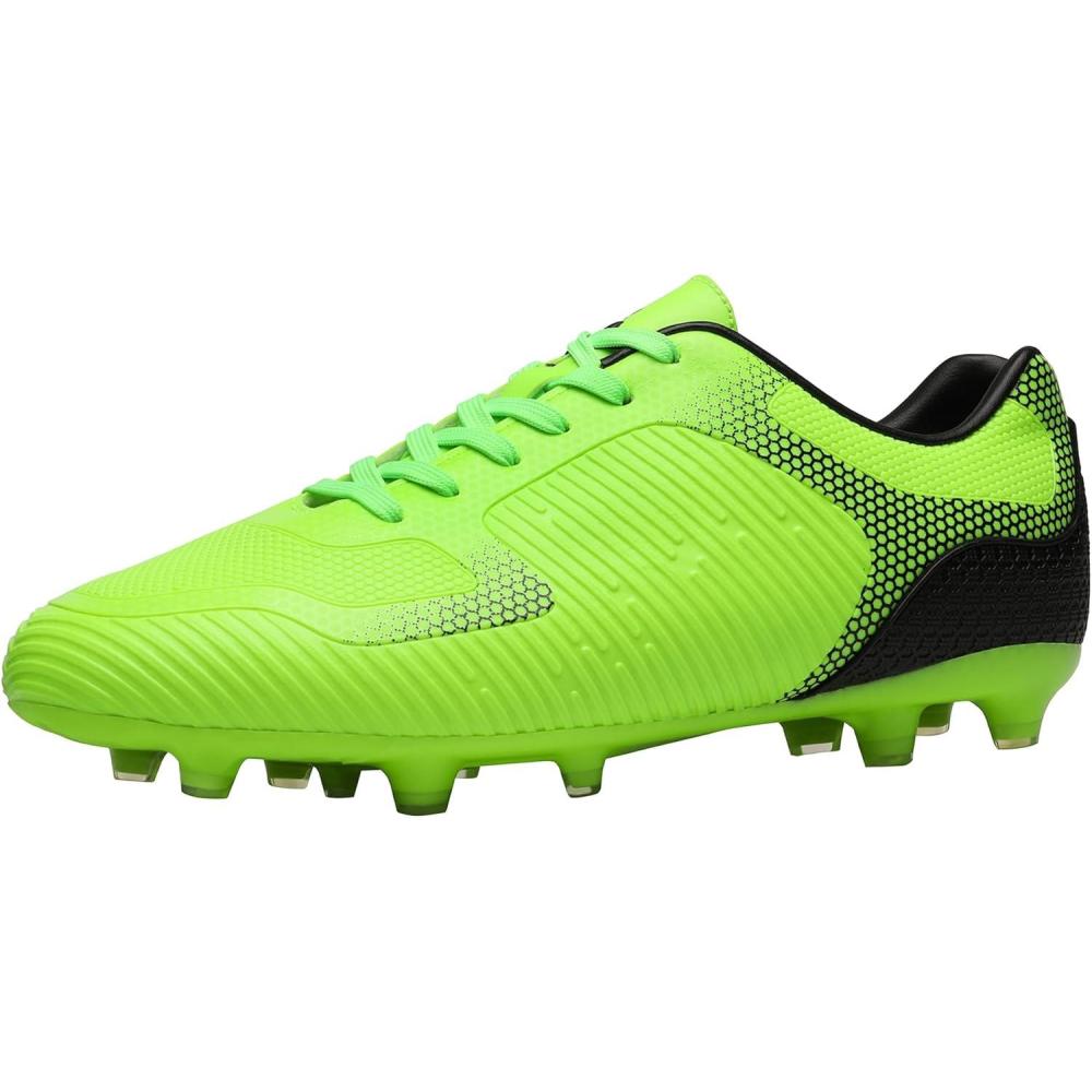 imageDREAM PAIRS Mens Firm Ground Soccer Cleats Soccer ShoesNeonGreenBlack