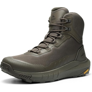NORTIV 8 Men’s Tactical Hiking Lightweight Cushion Sole for Work All Day Side Zipper Motorcycle Combat Military Boot Arch Support 8 Inches Terrascope(Olive)