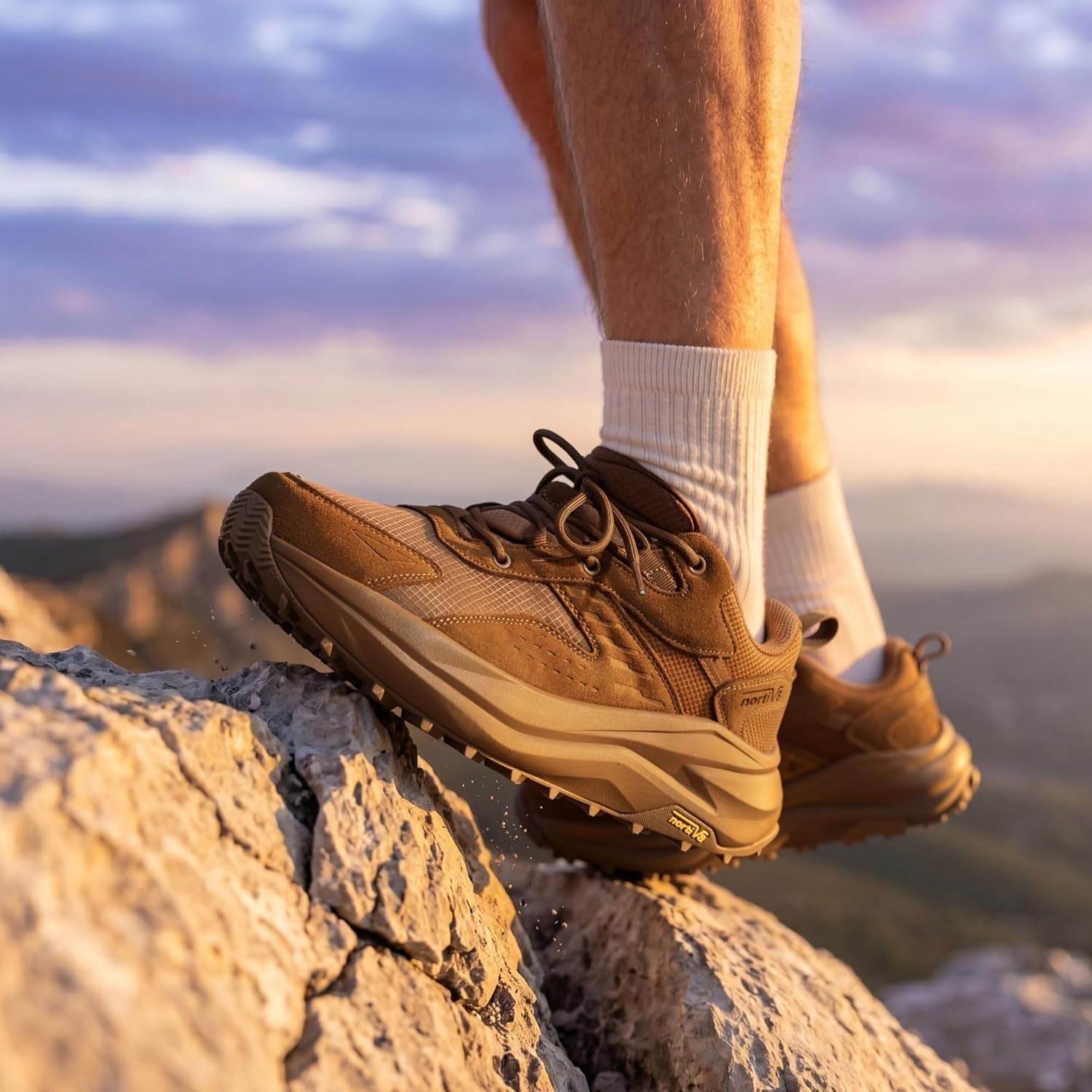 image:imageNORTIV 8 Mens Wide Toe Box Hiking Shoes Low Drop Waterproof Hiking Shoes for Walking Outdoor Trekking Camping Climbing Daily Fashion SneakersCoyote