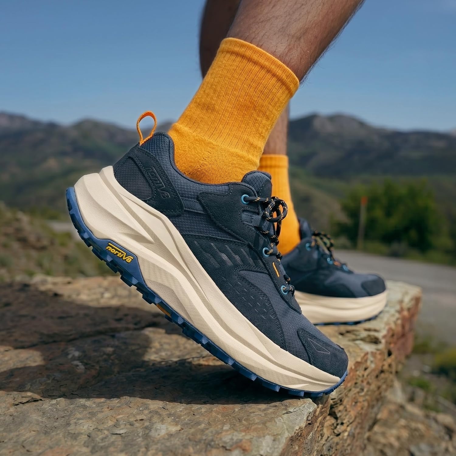 image:imageNORTIV 8 Mens Wide Toe Box Hiking Shoes Low Drop Waterproof Hiking Shoes for Walking Outdoor Trekking Camping Climbing Daily Fashion SneakersNavy