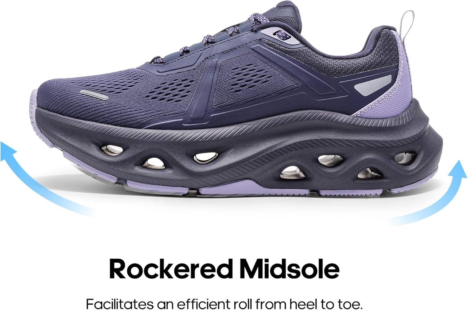 image:imageNORTIV 8 Womens Cushioning Walking Running Shoes WorkoutJoggingBreathableNon SlipMesharch supportGymAthleticWearResistantcity walksexerciseFashionMovePropelDark Purple