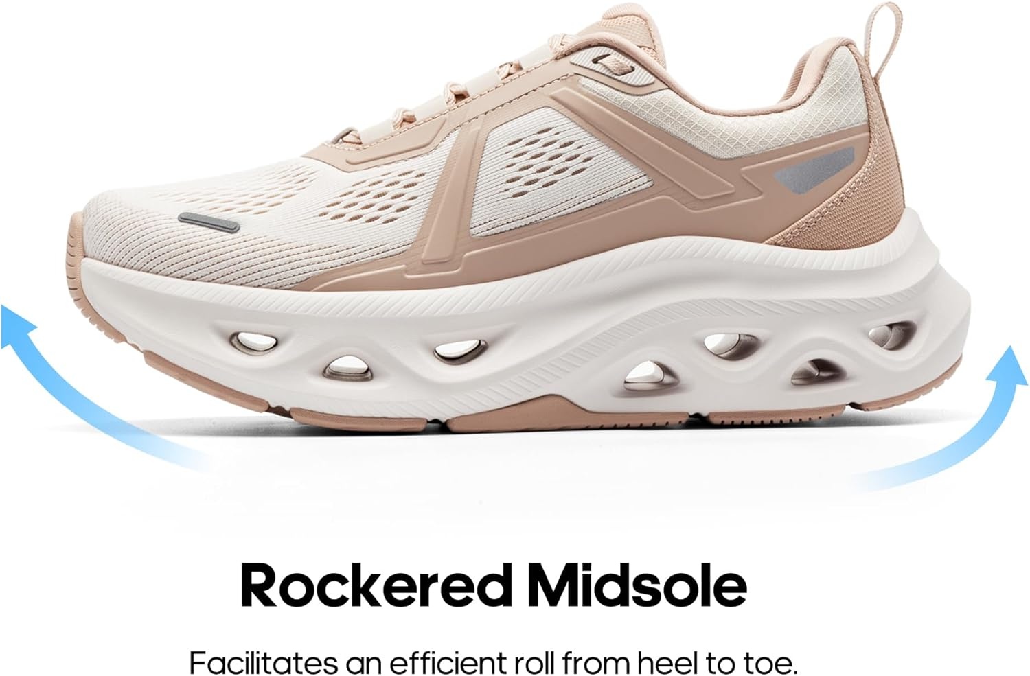 image:imageNORTIV 8 Womens Cushioning Walking Running Shoes WorkoutJoggingBreathableNon SlipMesharch supportGymAthleticWearResistantcity walksexerciseFashionMovePropelNude Pink