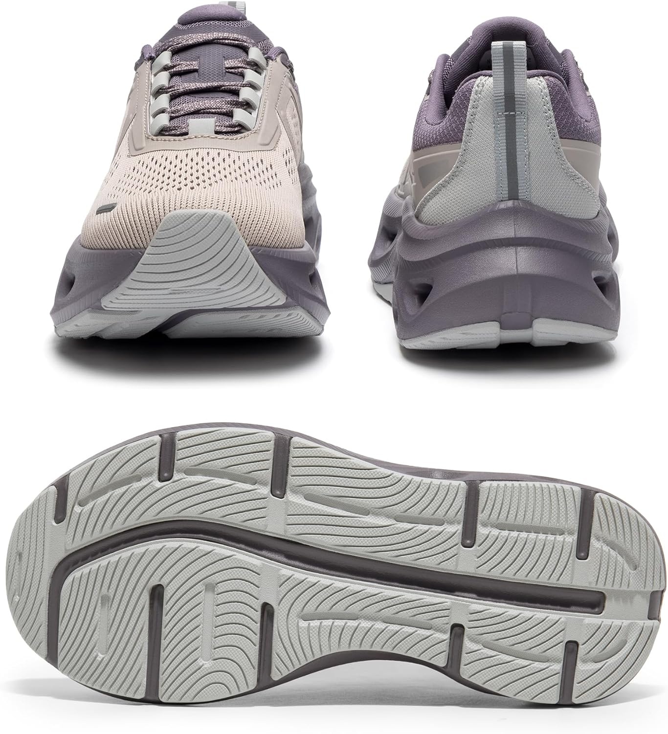 image:imageNORTIV 8 Womens Cushioning Walking Running Shoes WorkoutJoggingBreathableNon SlipMesharch supportGymAthleticWearResistantcity walksexerciseFashionMovePropelGrey PinkPurple