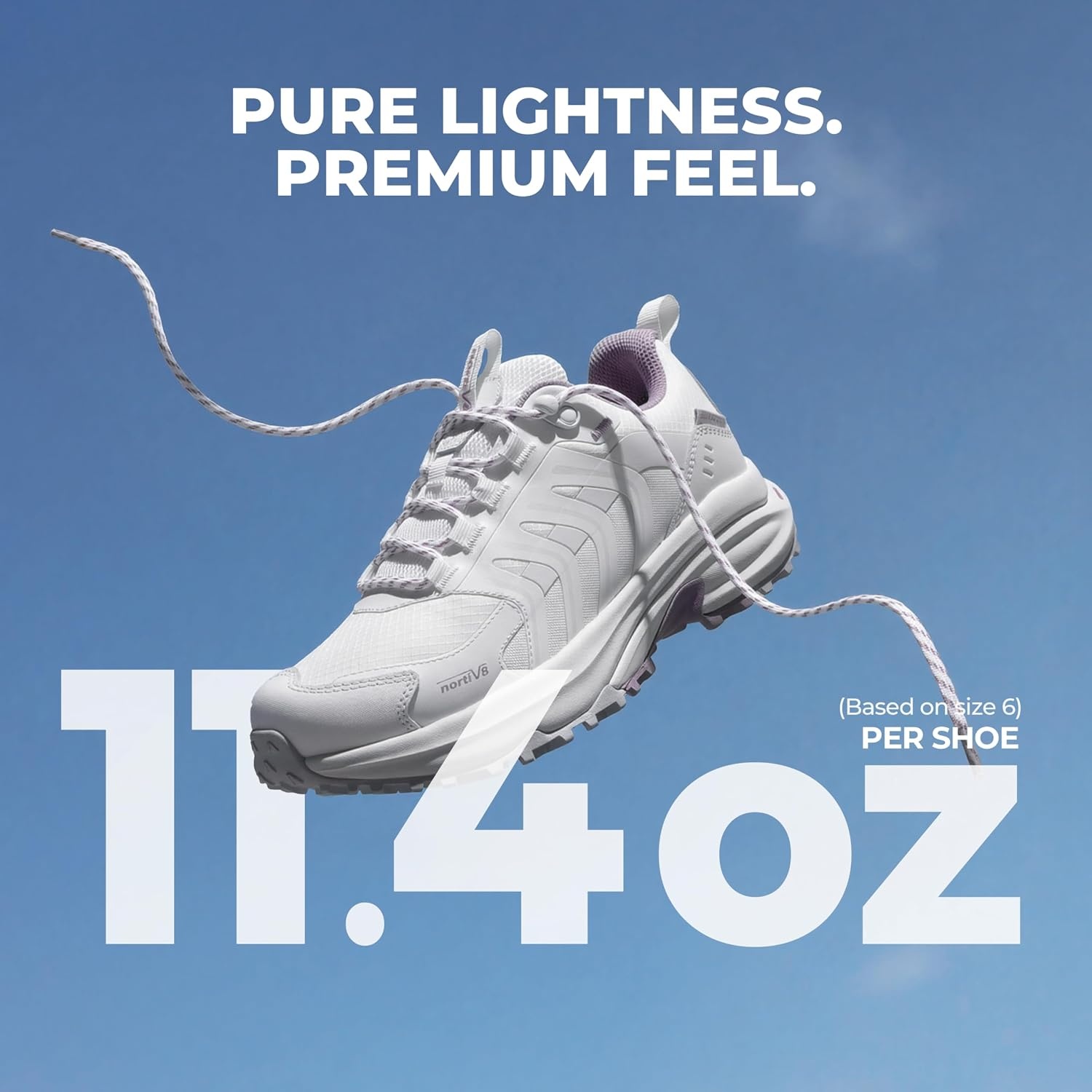 image:imageNORTIV 8 Womens Waterproof Hiking Shoes Lightweight Travel for Walking All Day Comfort NonSlip Outdoor Trekking Camping Climbing Fashion Sneakers Armadillo FieldLiteWhitePurple